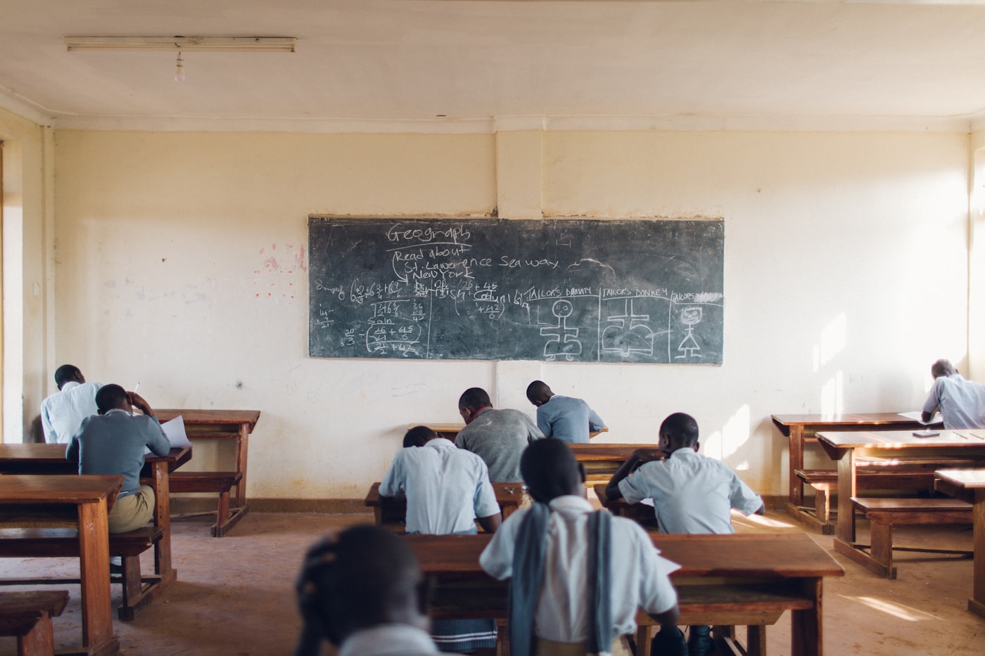 Students participating in classroom learning in Iganga, Uganda